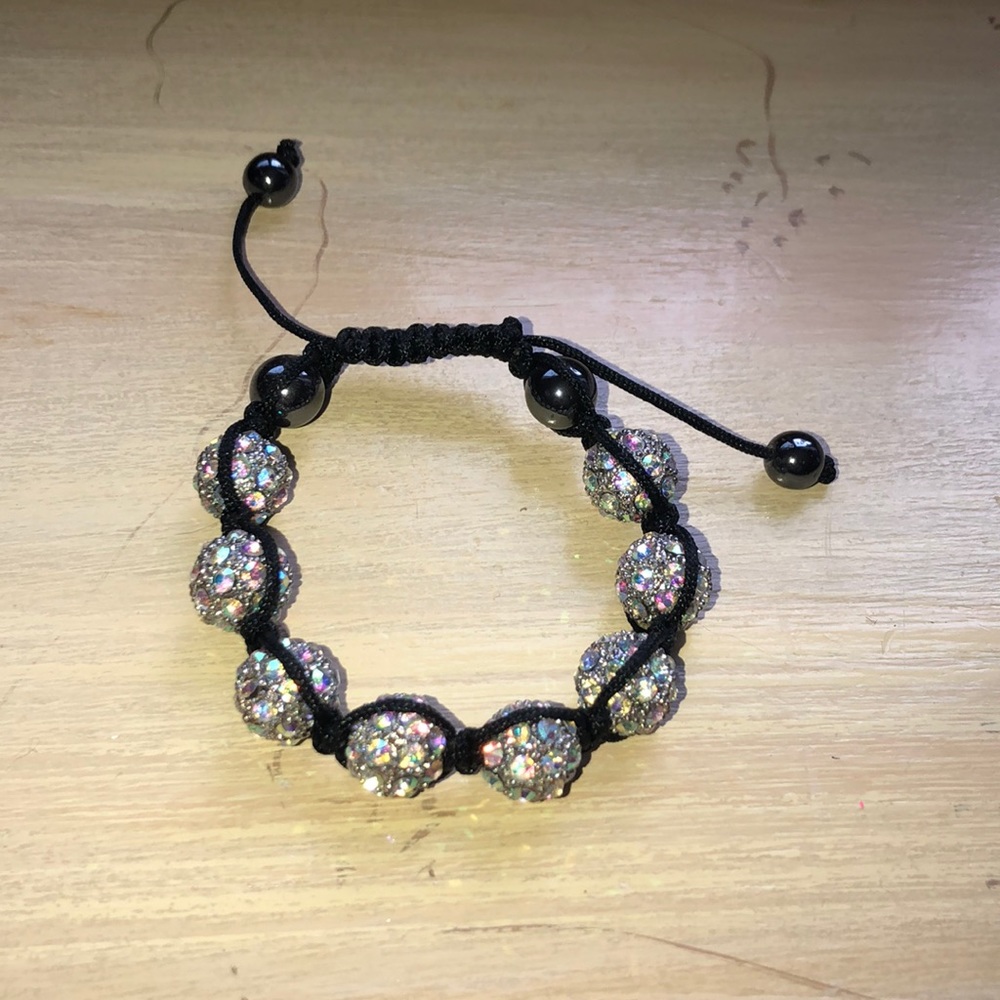 Silver rhinestone bracelet